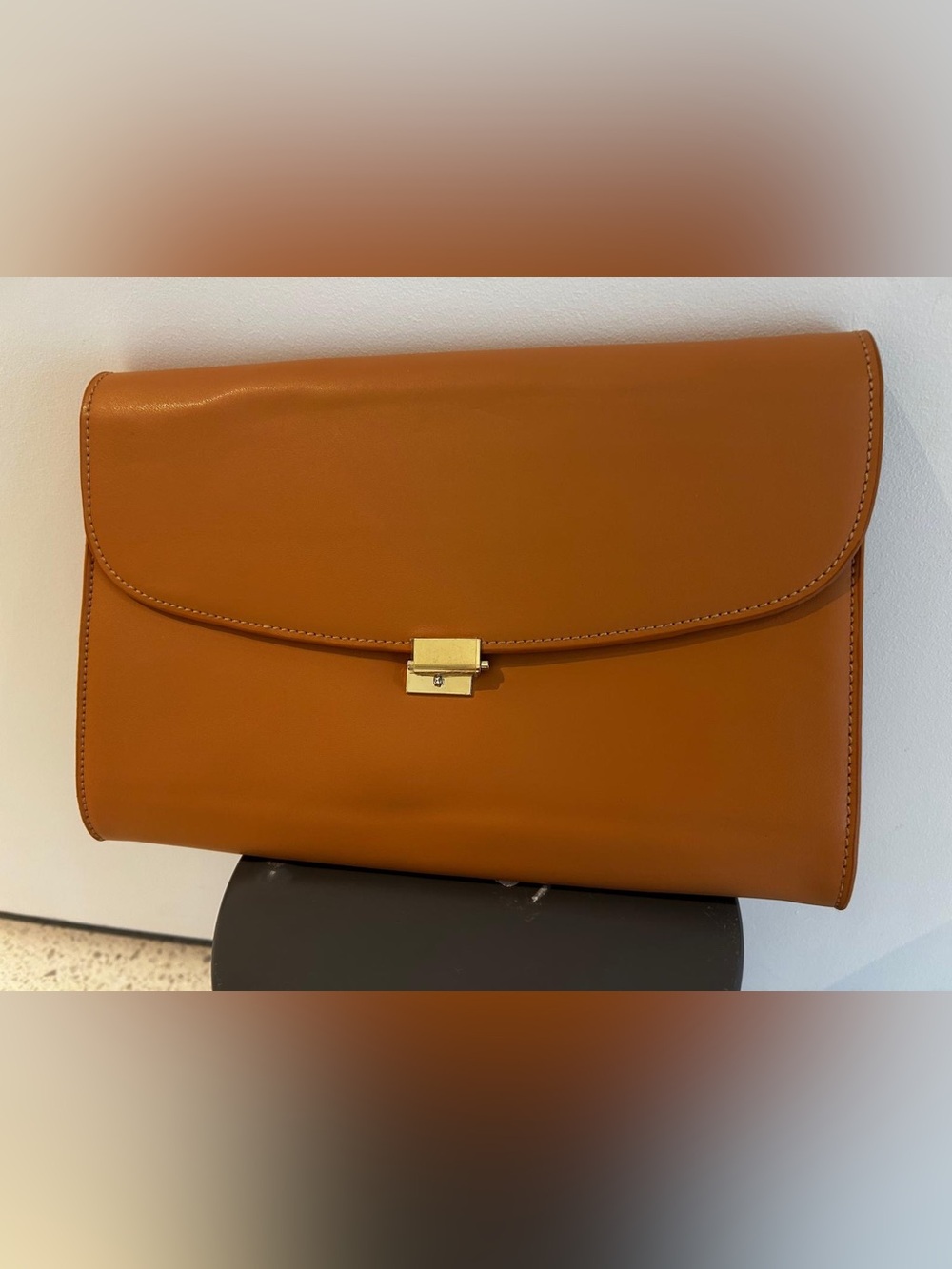 Tan Women's Leather Clutch Purse